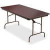 Iceberg Premium Wood Laminate Folding Table - Melamine Rectangle Top - Traditional Style - 300 lb Capacity - 60" Table Top Length x 30" Table Top Widt