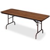 Iceberg Premium Wood Laminate Folding Table - Melamine, Oak Top - 96" Table Top Width x 30" Table Top Depth - Brown, Laminated - Wood Top Material - 1