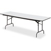 Iceberg Premium Wood Laminate Folding Table - Gray, Melamine Top - 96" Table Top Width x 30" Table Top Depth - Wood Top Material - 1 Each