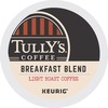 Tully's&reg; Coffee K-Cup Breakfast Blend Coffee - Compatible with Keurig Brewer - Light/Mild - 24 / Box
