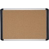 MasterVision MV TechCork Bulletin Boards - 36" Height x 48" Width - Cork Cork Surface - Self-healing - Aluminum Frame - 1 Each