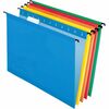 Pendaflex SureHook 1/5 Tab Cut Letter Recycled Hanging Folder - 8 1/2" x 11" - Red, Blue, Orange, Yellow, Bright Green - 10% Recycled - 20 / Box