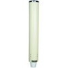 San Jamar 4-10 oz. Foam Cup Dispenser - 23.50" Tube - 3.35" Cup Rim Diameter - Pull Dispensing - Foam Cups Supported - Wall Mountable - White - Polyet