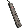 Eaton Tripp Lite Series Protect It! 7-Outlet Surge Protector, 6 Right-Angle Outlets, 4 ft. (1.22 m) Cord, 1080 Joules, Diagnostic LED, Black Housing -