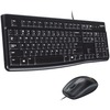 Logitech MK120 Desktop Corded Combo Set - USB Cable Keyboard - 104 Key - USB Cable Mouse - Optical - 1000 dpi - 3 Button - Scroll Wheel for PC - 1 Pac