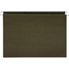 Business Source Letter Recycled Hanging Folder - 8 1/2" x 11" - Green - 100% Recycled - 25 / Box