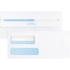 Business Source No. 9 Double Window Invoice Envelopes - Double Window - #9 - 8 7/8" Width x 3 7/8" Length - 24 lb - Self-sealing - 500 / Box - White