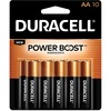 Duracell Coppertop Alkaline AA Batteries - For Multipurpose - AA - 1.5 V DCsapceShelf Life - 10 / Pack