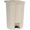 Rubbermaid Commercial Mobile Step-On Container - Step-on Opening - Overlapping Lid - 23 gal Capacity - Rectangular - Fire-Safe, Mobility, Leak Proof, 