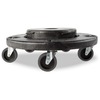 Rubbermaid Commercial Brute Quiet Dolly - 350 lb Capacity - Plastic - x 6.6" Height - Black - 1 Each