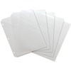 Business Source Poly Binder Pockets - 40 x Sheet Capacity - For Letter 8 1/2" x 11" Sheet - 3 x Holes - Rectangular - Clear - Polypropylene - 5 / Pack