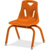 Jonti-Craft Berries Plastic Chairs with Powder Coated Legs - Orange Polypropylene Seat - Powder Coated Steel Frame - Four-legged Base - Orange - 1 Eac
