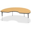 Jonti-Craft Berries Elementary Height Color Top Kidney Table - Black Oak Kidney-shaped, Laminated Top - Four Leg Base - 4 Legs - 72" Table Top Length 