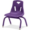 Jonti-Craft Berries Plastic Chair with Powder Coated Legs - Steel Frame - Four-legged Base - Purple - Polypropylene - 1 Each