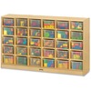 Jonti-Craft Rainbow Accents 30 Cubbie-trays Mobile Storage Unit - 30 Compartment(s) - 35.5" Height x 57.5" Width x 15" Depth - Durable, Non-yellowing 