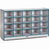 Jonti-Craft Rainbow Accents Toddler Single Storage - 20 Compartment(s) - 29.5" Height x 48" Width x 15" Depth - Laminated, Chip Resistant - Teal - Rub