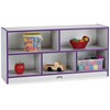 Jonti-Craft Rainbow Accents Low Open Single Storage Shelf - 29.5" Height x 48" Width x 15" Depth - Durable, Laminated - Purple - Rubber - 1 Each