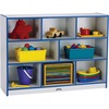 Jonti-Craft Rainbow Accents Super-size Mobile Storage - 35.5" Height x 48" Width x 15" Depth - Durable, Laminated - Blue - Hard Rubber - 1 Each
