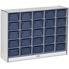 Jonti-Craft Rainbow Accents Cubbie-trays Storage Unit - 25 Compartment(s) - 35.5" Height x 48" Width x 15" Depth - Laminated - Navy - Rubber - 1 Each