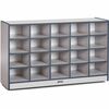 Jonti-Craft Rainbow Accents Toddler Single Storage - 20 Compartment(s) - 29.5" Height x 48" Width x 15" Depth - Laminated, Chip Resistant - Navy - Rub