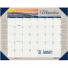 House of Doolittle Earthscapes Motivational Desk Pad - Julian Dates - Monthly - 12 Month - January - December - 1 Month Single Page Layout - 22" x 17"