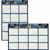 House of Doolittle Earthscapes Sea Life Laminated Planner - Julian Dates - 12 Month - January 2024 - December 2024 - 24" x 37" Sheet Size - 1.13" x 1.