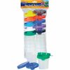 Pacon&reg; Creativity Street No-Spill Round Paint Cups With Colored Lids - 10 / Set - Assorted