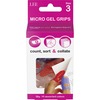 LEE Tippi Micro-Gel Fingertip Grips - #3 with 0.56" Diameter - Extra Small Size - Assorted - 10 / Pack