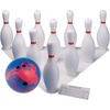 Champion Sports Plastic Bowling Ball & Pin Set - White - Plastic, Rubber - 11 / Set