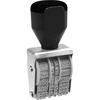 QWIKMARK Heavy Duty Rubber Date Stamps - Date Stamp - 4 Bands - Gray - Steel - 1 Each