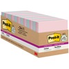 Post-it&reg; Super Sticky Notes Cabinet Pack - Wanderlust Pastels Color Collection - 1680 - 3" x 3" - Square - 70 Sheets per Pad - Unruled - Pink Salt