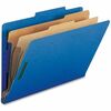 Nature Saver Legal Recycled Classification Folder - 8 1/2" x 14" - 2" Fastener Capacity for Folder - 2 Divider(s) - Dark Blue - 100% Recycled - 10 / B