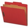 Nature Saver Letter Recycled Classification Folder - 8 1/2" x 11" - 2" Fastener Capacity for Folder - 1 Divider(s) - Bright Red - 100% Recycled - 10 /