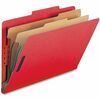 Nature Saver Legal Recycled Classification Folder - 8 1/2" x 14" - 2" Fastener Capacity for Folder - 2 Divider(s) - Bright Red - 100% Recycled - 10 / 