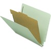 Nature Saver Letter Recycled Classification Folder - 8 1/2" x 11" - 2 Fastener(s) - 2" Fastener Capacity for Folder - 1 Divider(s) - Gray/Green - 100%