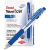 Pentel Wow! Gel Pens - Medium Pen Point - 0.7 mm Pen Point Size - Retractable - Blue Gel-based Ink - Clear Barrel - 1 Dozen