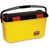 Rubbermaid Commercial Hygen Charging Bucket - Non-porous, Watertight, Handle, Latched Lid, Ergonomic Design - 13.6" x 9.5" - Yellow - 1 Each