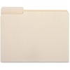 Business Source 1/3 Tab Cut Letter Recycled Top Tab File Folder - 8 1/2" x 11" - 3/4" Expansion - Top Tab Location - Left Tab Position - Manila - 10% 