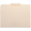 Business Source 1/3 Tab Cut Letter Recycled Top Tab File Folder - 8 1/2" x 11" - 3/4" Expansion - Top Tab Location - Center Tab Position - Manila - 10