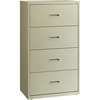 Lorell Lateral File - 4-Drawer - 30" x 18.6" x 52.5" - 4 x Drawer(s) for File - A4, Legal, Letter - Interlocking, Adjustable Glide, Ball-bearing Suspe