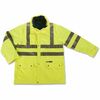 Ergodyne GloWear 8385 Class 3 4-in-1 Jacket - Extra Large Size - Lime - Weather Proof, Water Repellent, Machine Washable - 1 Each