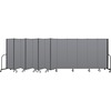 Screenflex Portable Room Dividers - 72" Height x 24.1 ft Length - Black Metal Frame - Polyester - Stone - 1 Each