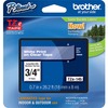 Brother P-Touch TZe Laminated Tape - 3/4" - White - 1 Each - Grease Resistant, Grime Resistant, Temperature Resistant