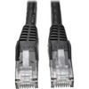 Eaton Tripp Lite Series Cat6 Gigabit Snagless Molded (UTP) Ethernet Cable (RJ45 M/M), PoE, Black, 50 ft. (15.24 m) - for Network Device - 50ft - 1 x R