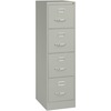 Lorell Commercial-grade Vertical File - 4-Drawer - 15" x 22" x 52" - 4 x Drawer(s) for File - Letter - Lockable, Ball-bearing Suspension - Light Gray 