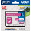 Brother P-Touch TZe Laminated Tape - 15/32" Width x 16 13/32 ft Length - Direct Thermal, Thermal Transfer - Berry Pink - 1 Each - Water Resistant - Ab