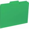 Business Source 1/3 Tab Cut Letter Recycled Top Tab File Folder - 8 1/2" x 11" - Top Tab Location - Assorted Position Tab Position - Green - 10% Recyc
