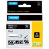 Dymo Colored 3/4" Vinyl Label Tape - 15/32" Width - Permanent Adhesive - Thermal Transfer - White - Vinyl - 1 Each - Water Resistant - Self-adhesive, 