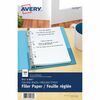 Avery Filler Paper 5½" x 8½" - 100 Sheets - College Ruled - 7 Hole(s) - 5 1/2" x 8 1/2" - White Paper - Mediumweight, Punched - 100 / Pack