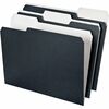 Pendaflex 1/3 Tab Cut Recycled Top Tab File Folder - Top Tab Location - Assorted Position Tab Position - Black, White - 100% Recycled - 50 / Pack